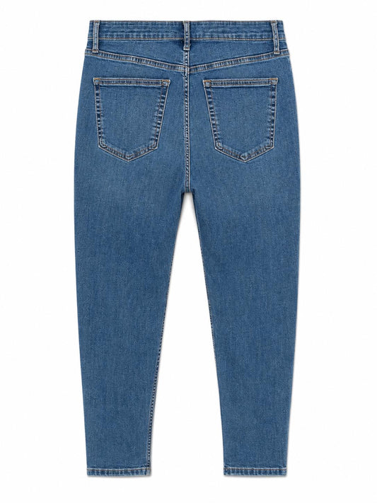 Topshop Slim Leg Jeans Mid Wash Blue, size - 14 - 32