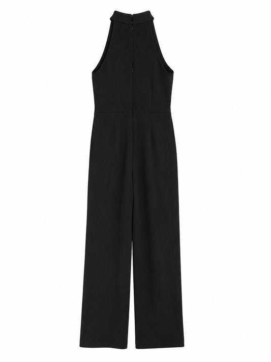Lipsy London Halterneck Wide Leg Jumpsuit, Black - Size 14