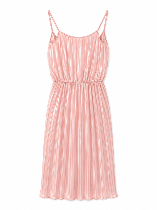 Motel Rocks Pleated Cami Mini Dress, Blush Pink - Size 10