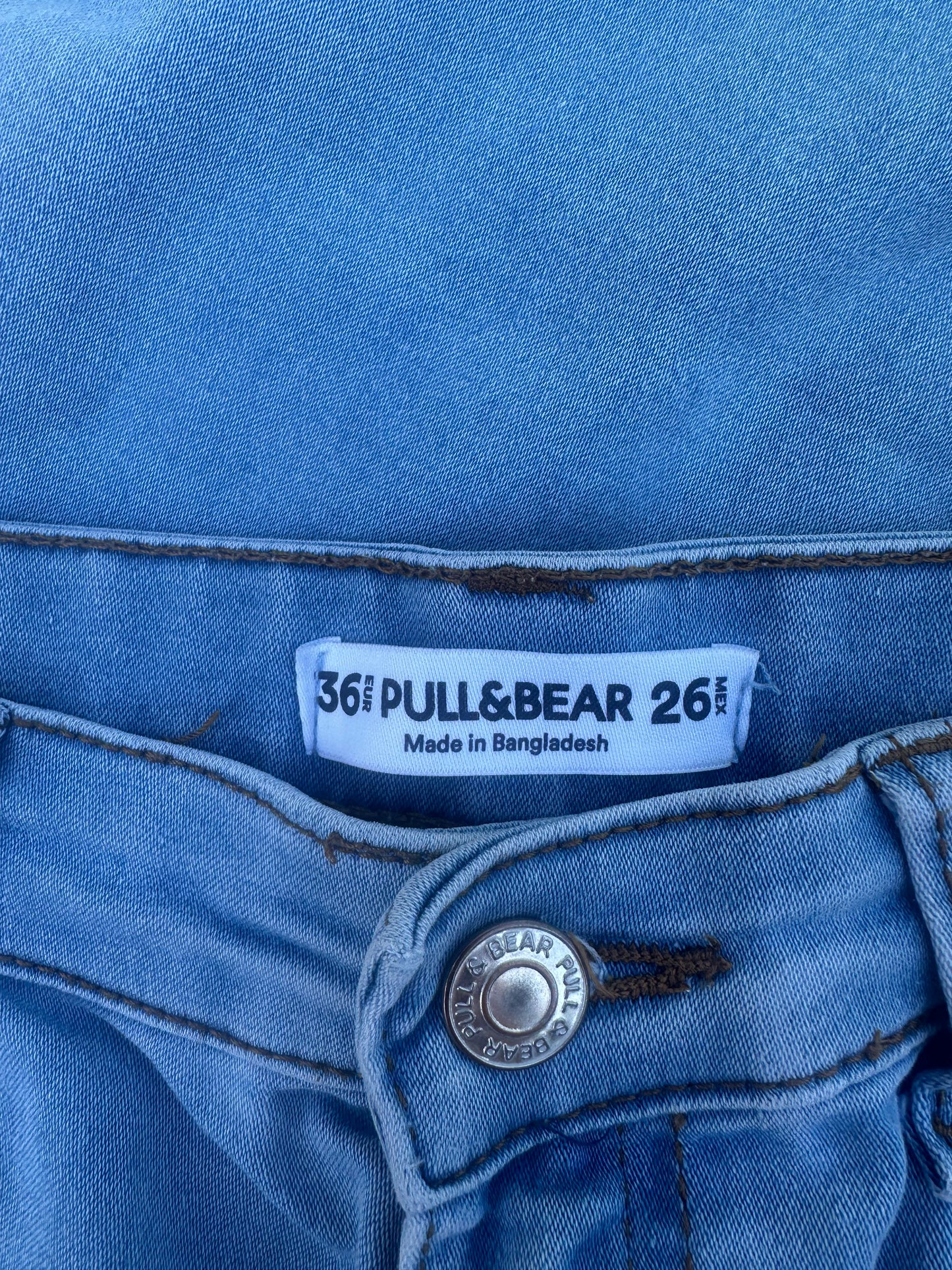 Pull&Bear Straight Leg Jeans, Light Wash Blue – Size 8