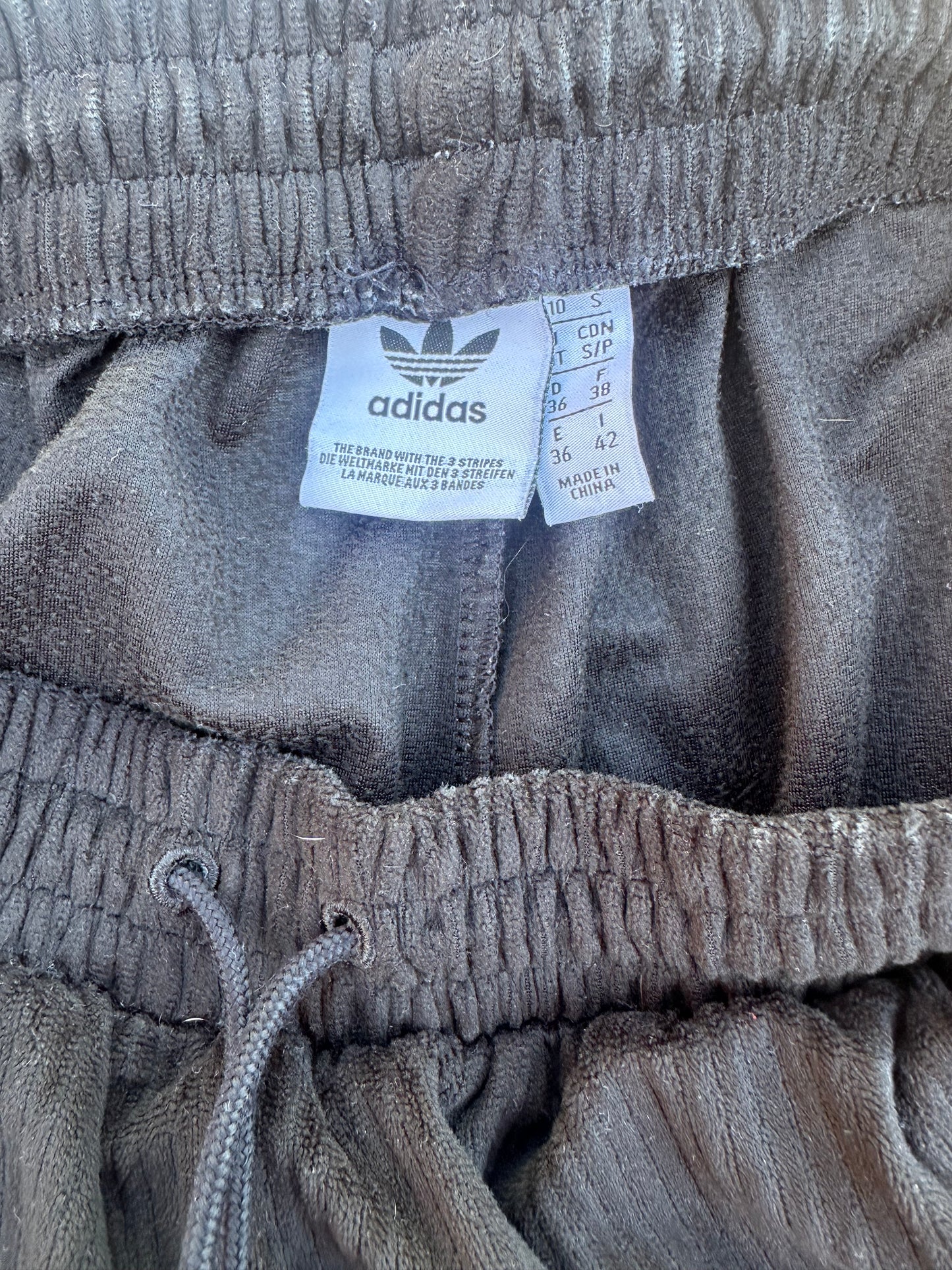 Adidas Originals Corduroy Joggers with Side Stripe, Black / Size Small