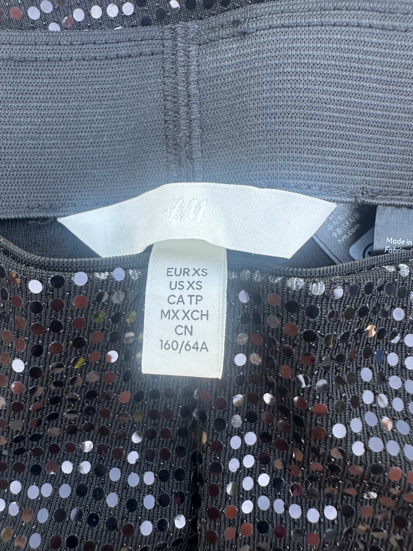 H&M Sequin Leggings, Black – Size 6