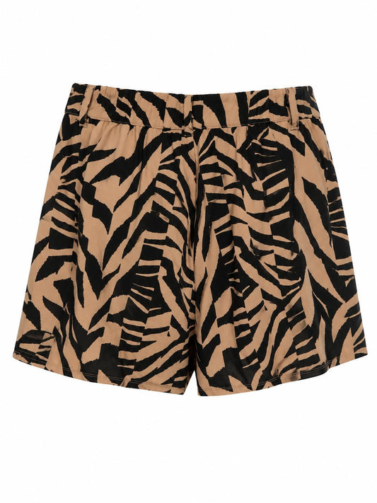 Next Zebra Print Shorts, Black & Tan - Size 16