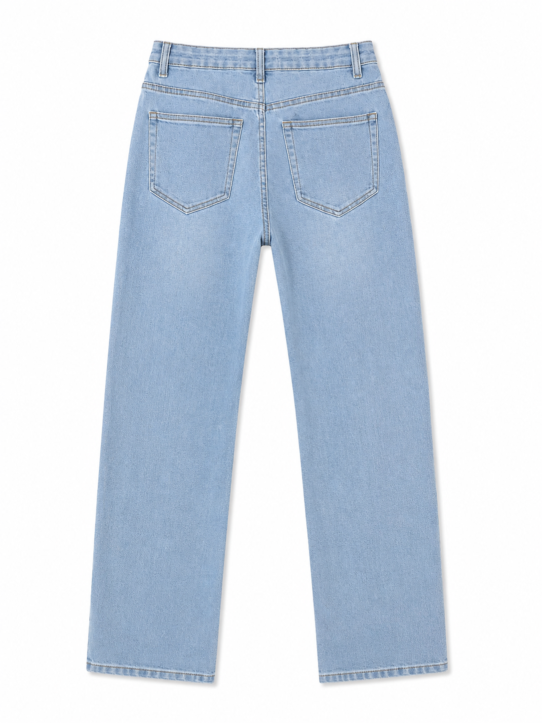 Pull&Bear Straight Leg Jeans, Light Wash Blue – Size 8