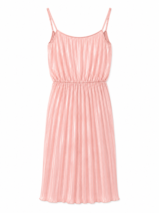 Motel Rocks Pleated Cami Mini Dress, Blush Pink - Size 10
