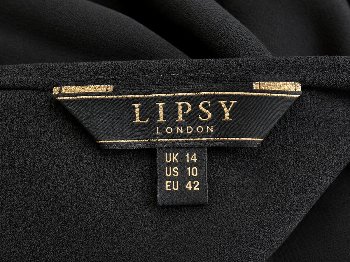 Lipsy London Halterneck Wide Leg Jumpsuit, Black - Size 14