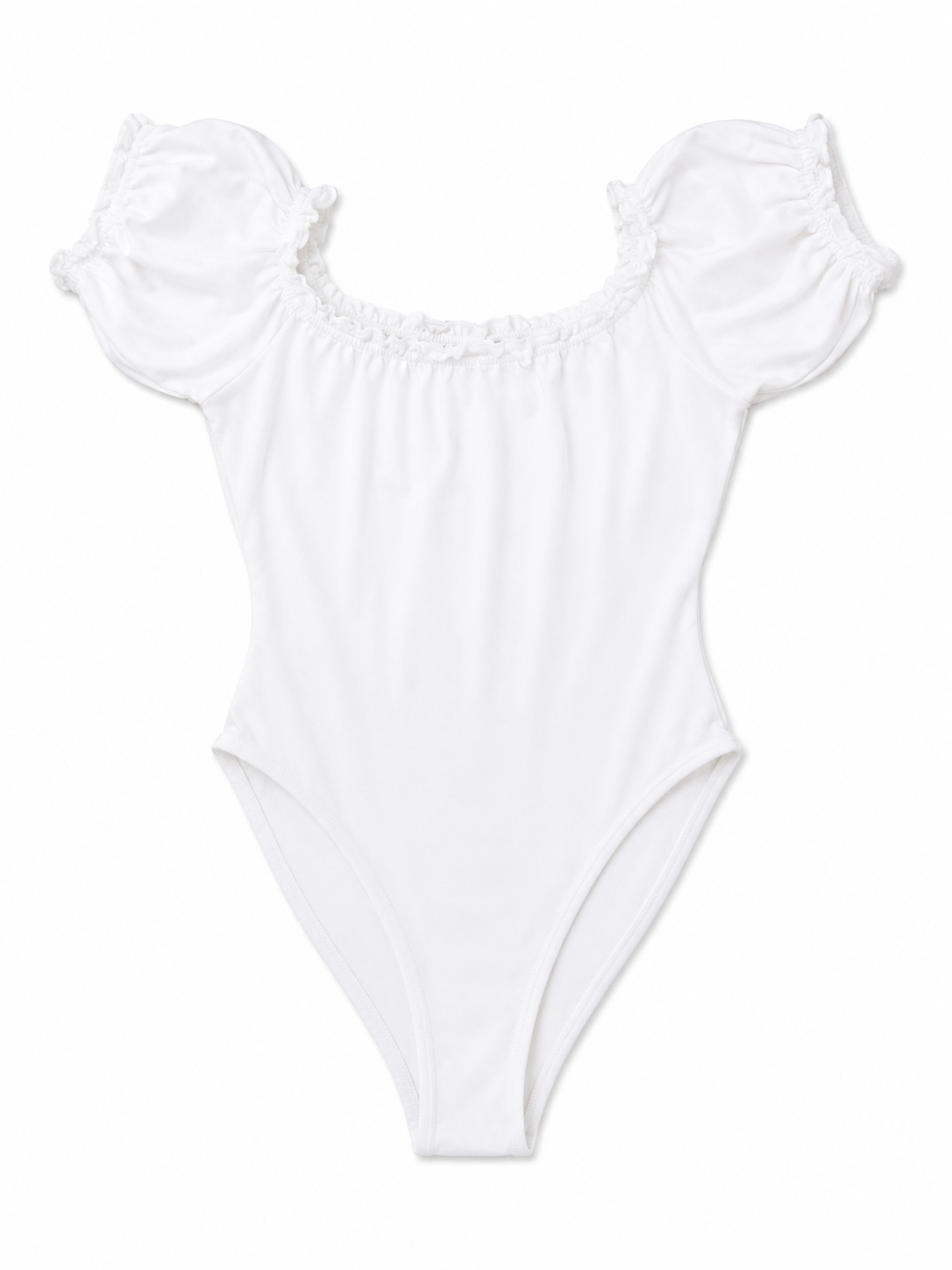 Miss Selfridge Puff Sleeve Bodysuit, White – Size 10