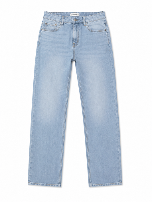Pull&Bear Straight Leg Jeans, Light Wash Blue – Size 8