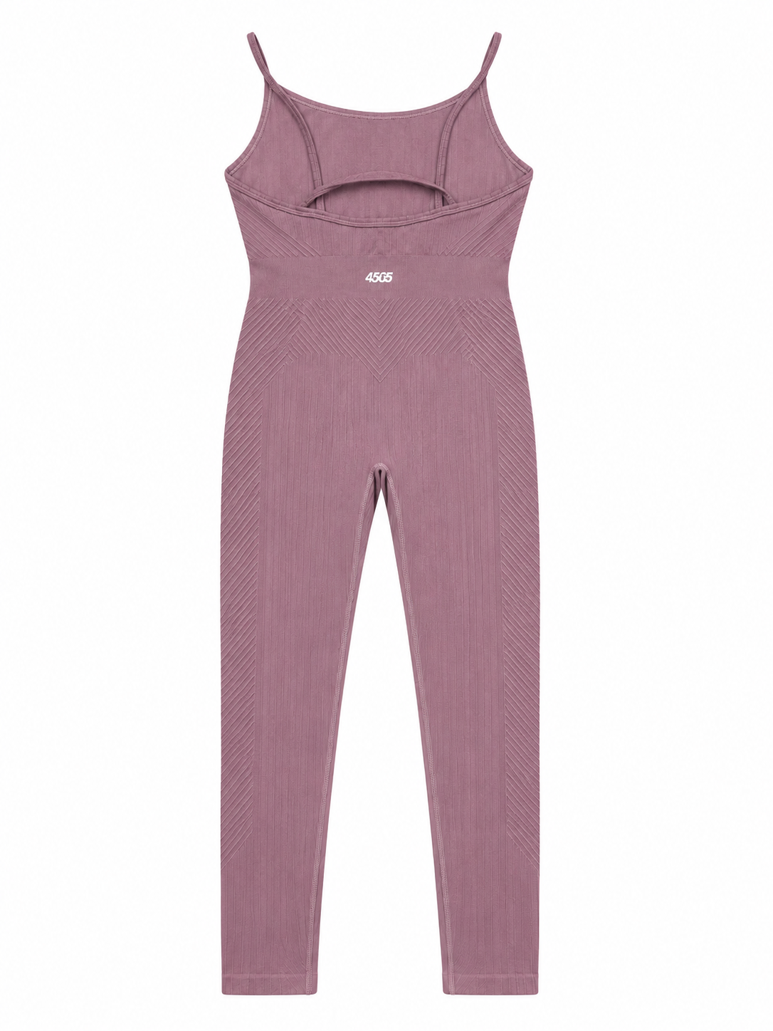 ASOS Seamless Ribbed Unitard, Mauve - Size Medium