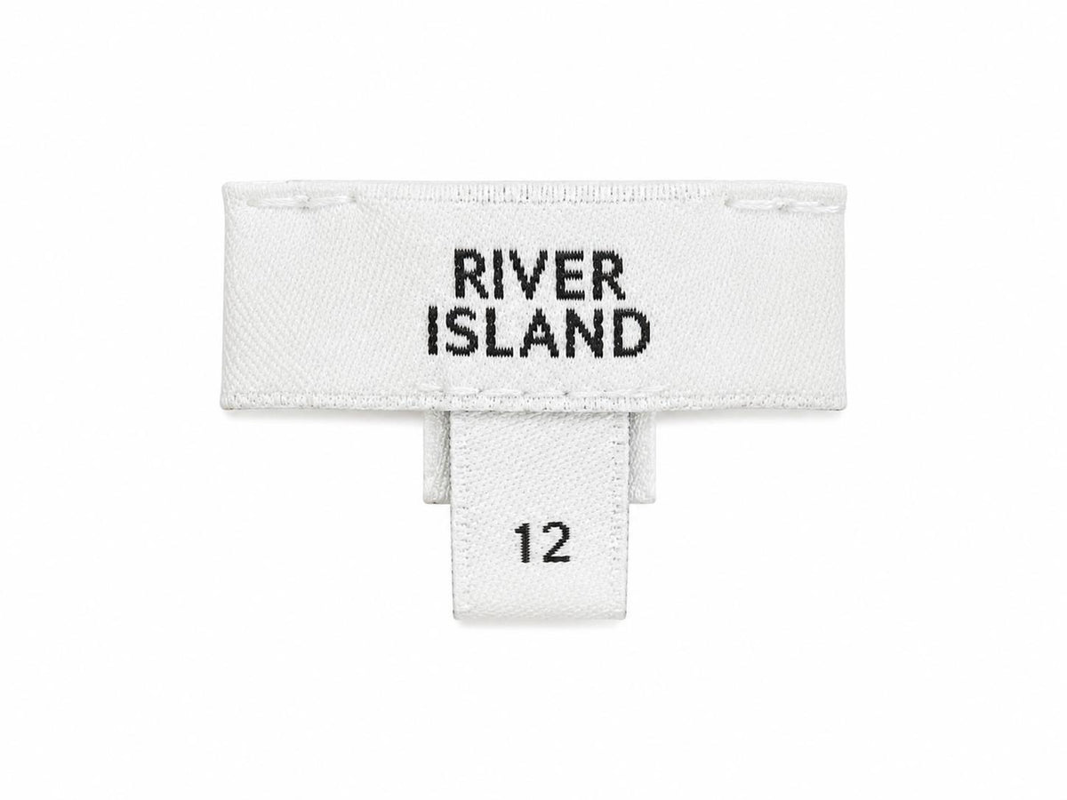 River Island Lace Trim Ruffle Blouse, White - Size 12
