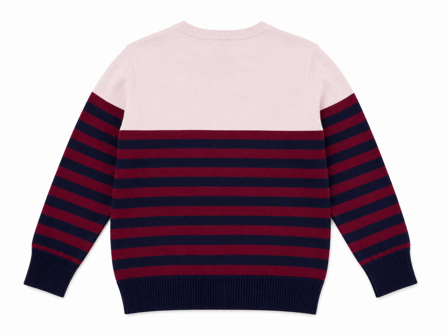 By Henry Cat Striped Knit Jumper, Pink & Burgundy - Size 10