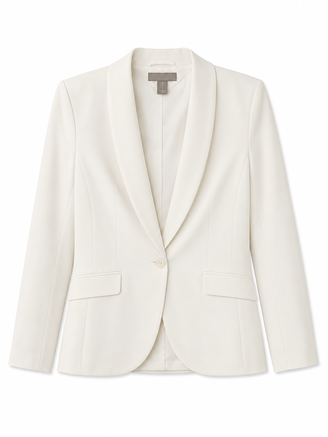 H&M Tailored Single Button Blazer, Cream – Size 10