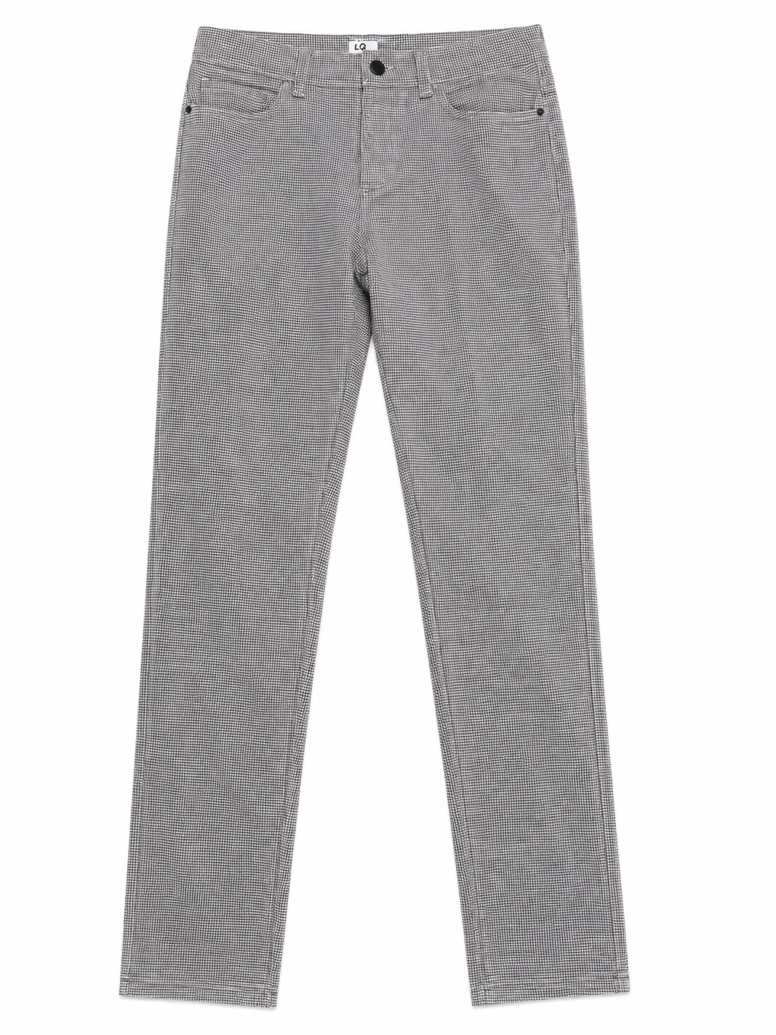 LQ London Houndstooth Skinny Trousers, Black & White - Size 10