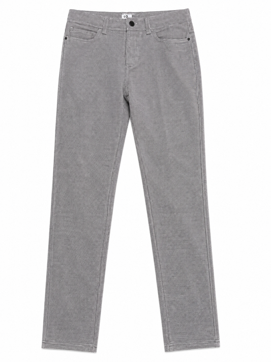 LQ London Houndstooth Skinny Trousers, Black & White - Size 10