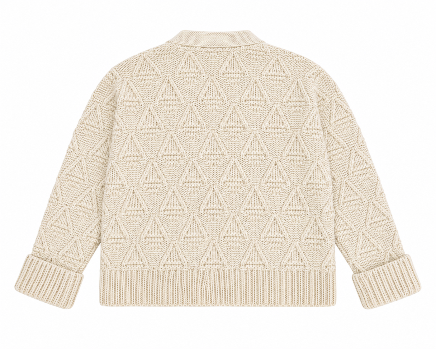 By Henry Textured Knit Open Cardigan, Cream - Size Small