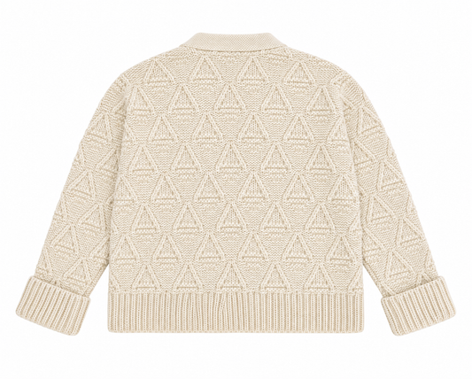 By Henry Knit Open Cardigan, Cream - Size Small