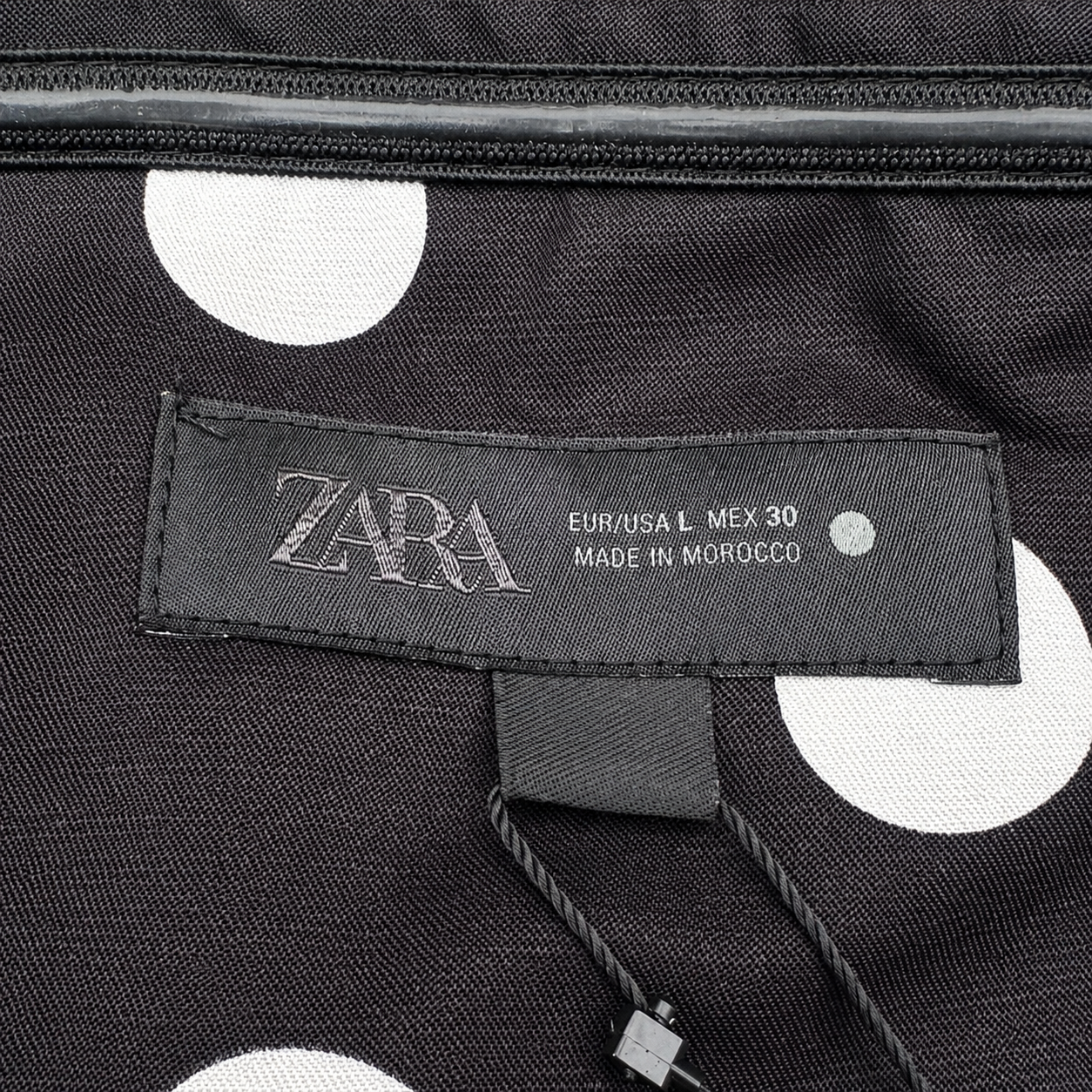 Zara Strapless Dress in Black & White - Size 12
