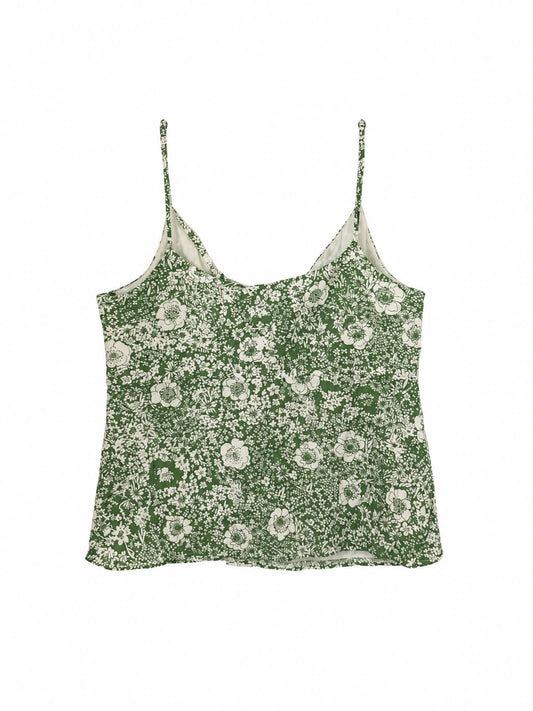 Laura Ashley Floral Cami Top, Green - Size 18