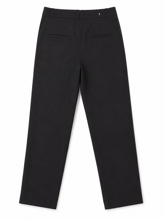 H&M Tailored Straight Leg Trousers, Black - Size 8
