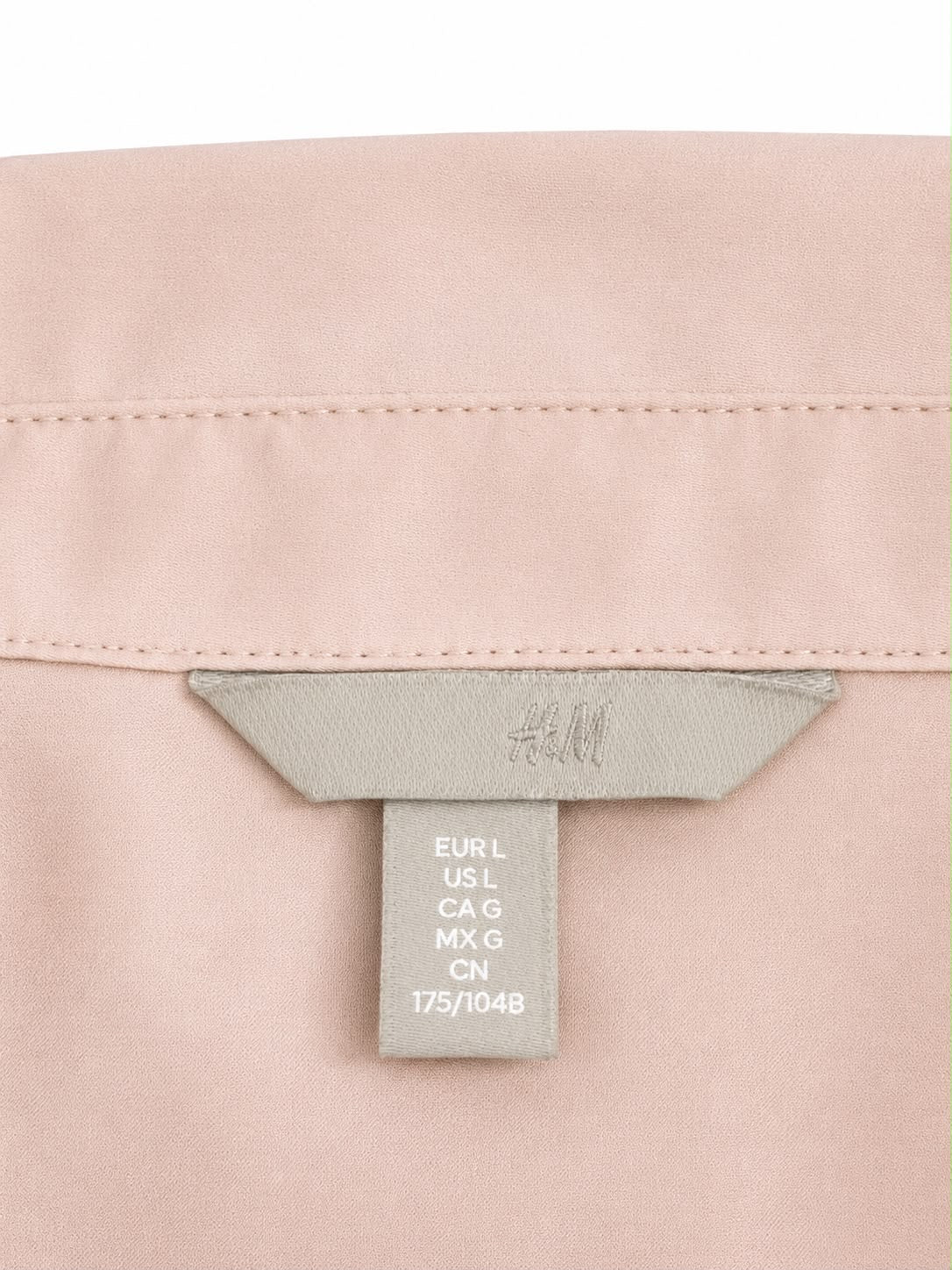 H&M Satin Button Blouse, Blush Pink, Size 12