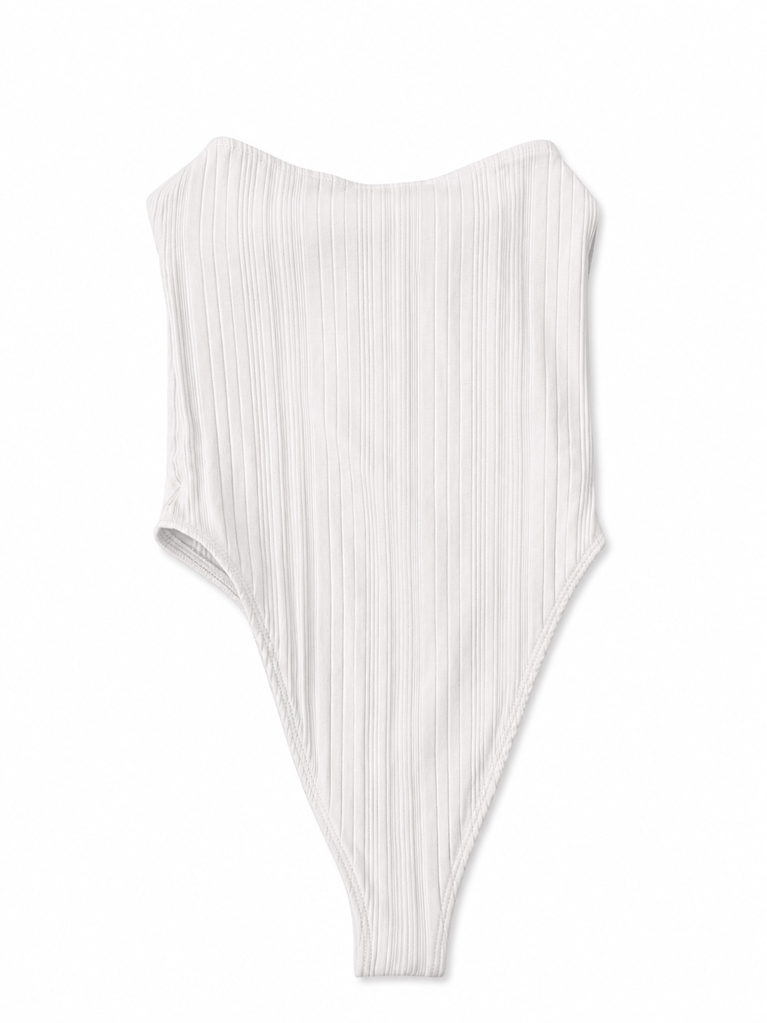 Zara Ribbed Halterneck Body Suit in Cream - Size 8