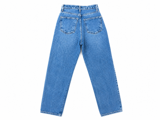 Zara Faded Denim Jeans in Blue - Size 8