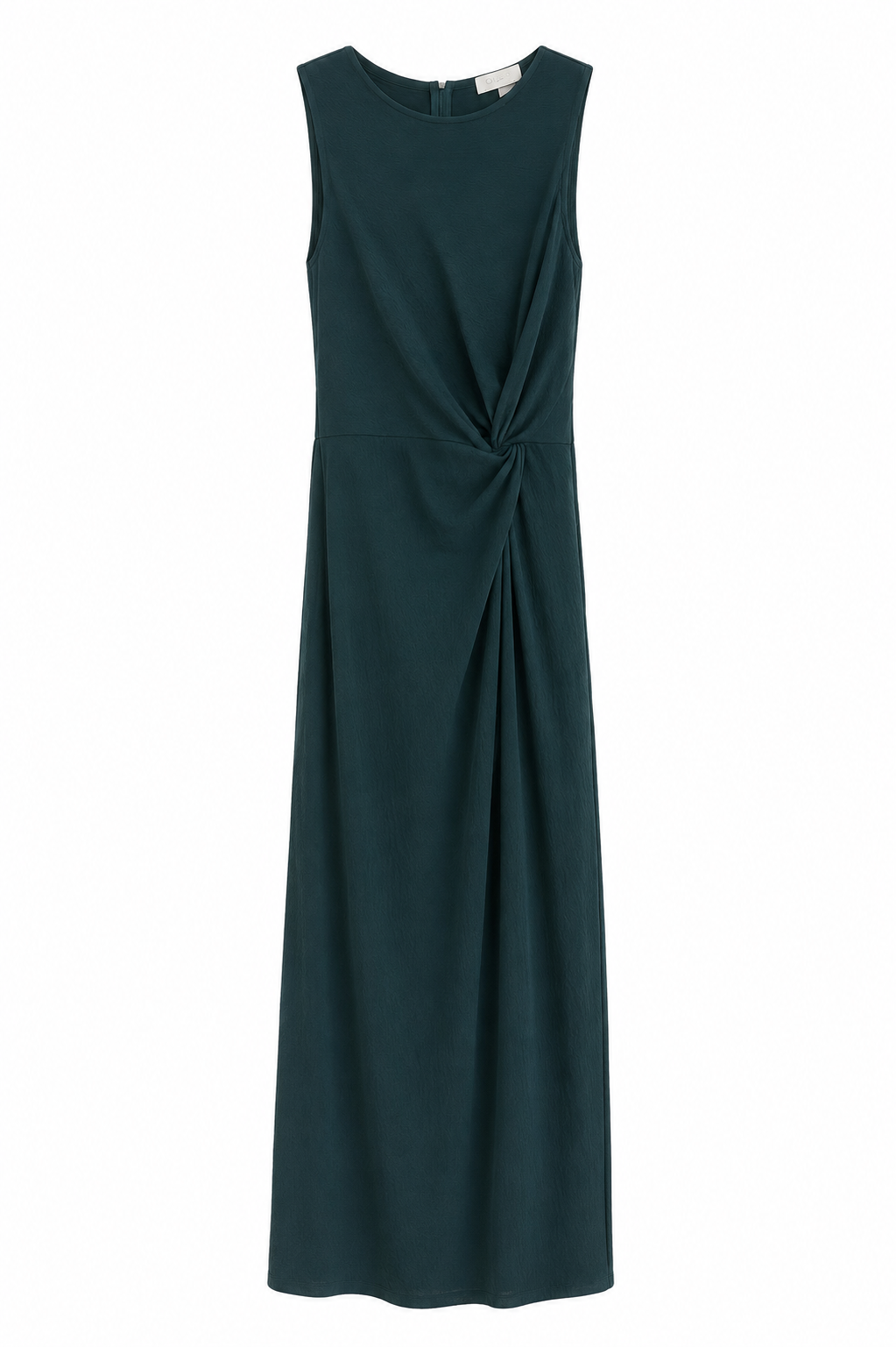 Quiz Textured Twist Front Sleeveless Maxi Dress, Dark Green - Size 12