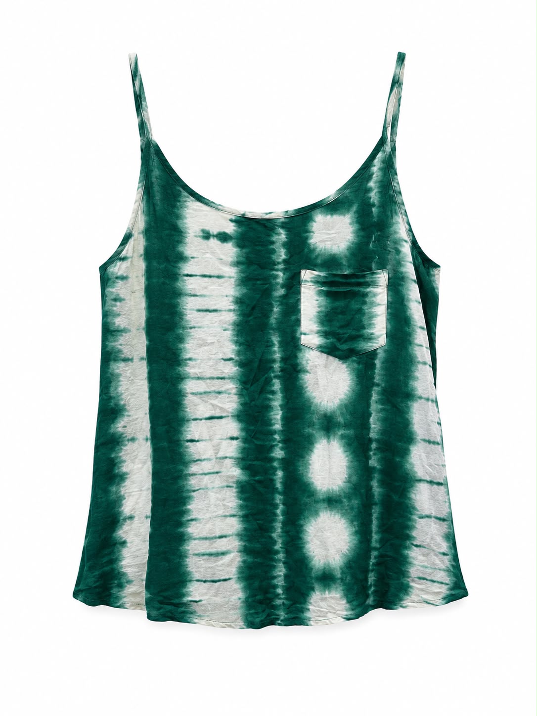 Next Tie-Dye Pocket Cami Top, Green - Size 16