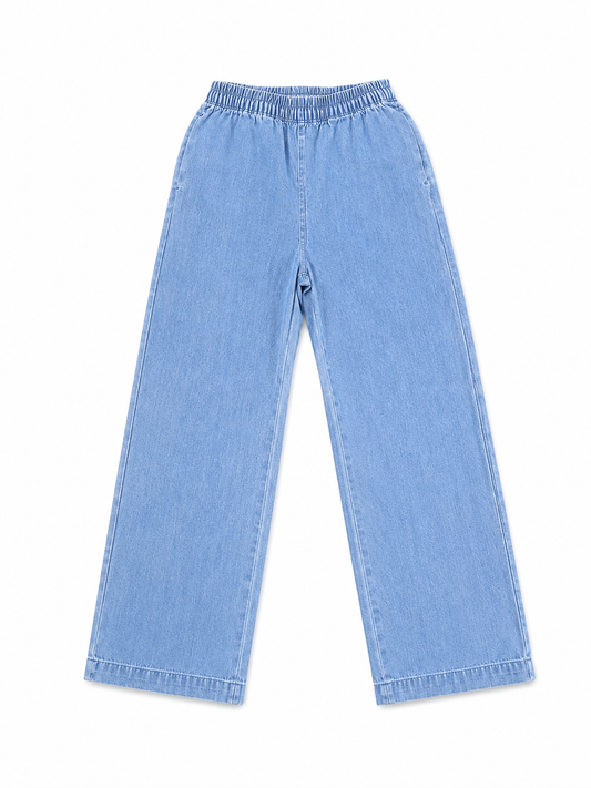 American Eagle Light Wash Wide Leg, Denim Blue Jeans - Size Small