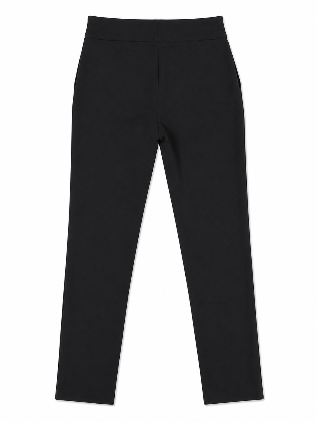 Zara Tailored Trousers with Gold Button High Waist Pants, Black - Size 10