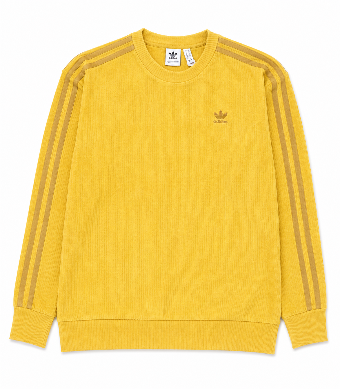 Adidas Originals 3-Stripes Sweatshirt / Jumper, Yellow -Size 8