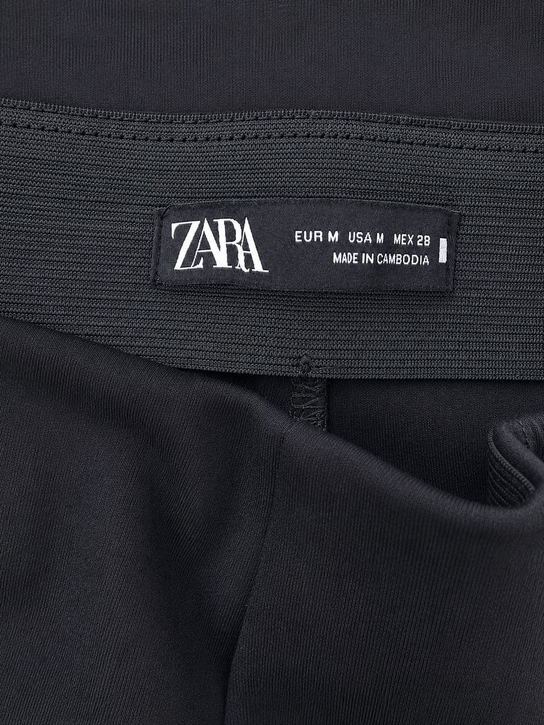 Zara Tailored Trousers with Gold Button High Waist Pants, Black - Size 10