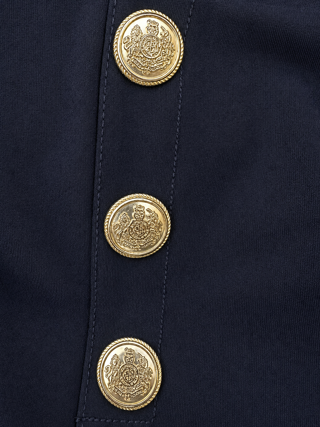 Zara Tailored Trousers with Gold Button High Waist Pants, Black - Size 10