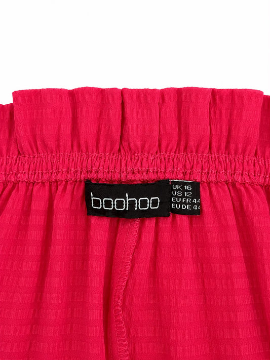Boohoo Milkmaid Midi Summer Dress, Pink - Size 16