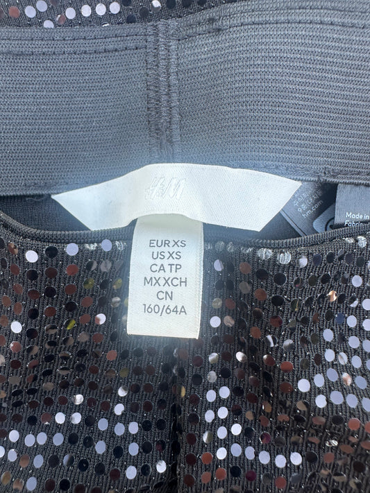 H&M Sequin Leggings, Black – Size 6