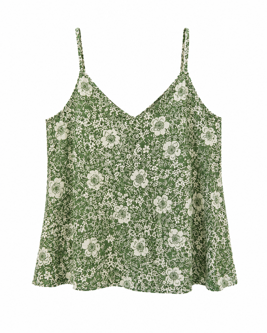 Laura Ashley Floral Cami Top, Green - Size 18