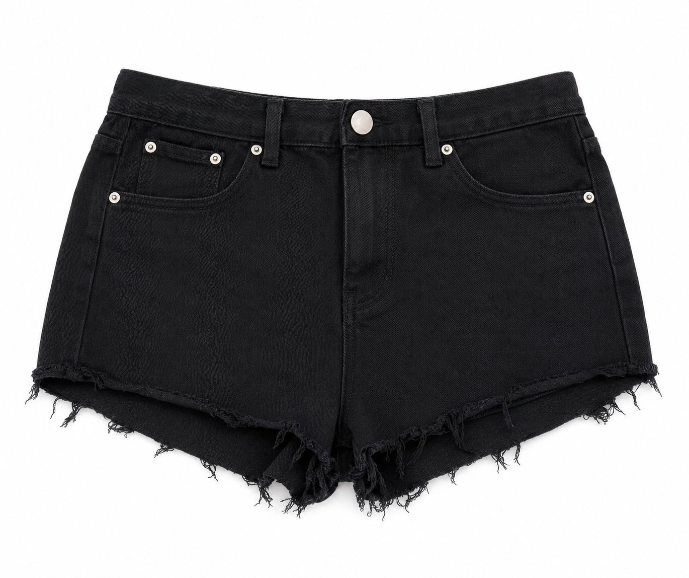 I Saw It First Distressed Denim Shorts, Black - Size 10