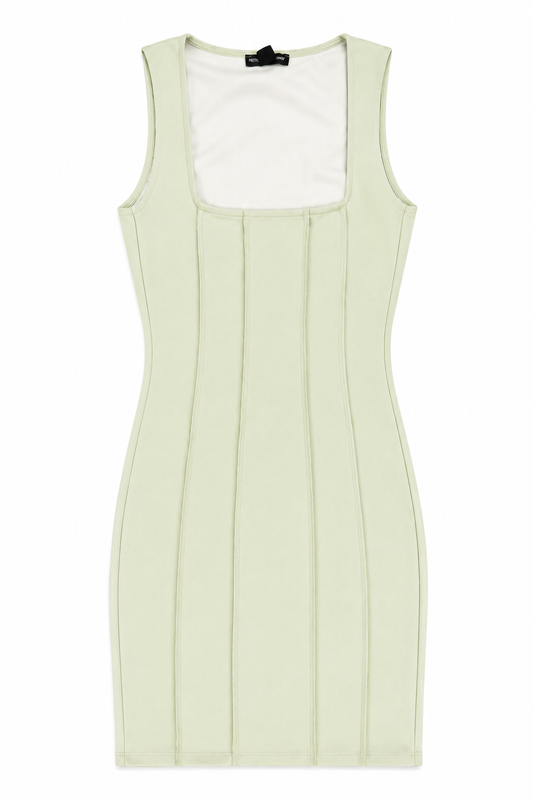 PrettyLittleThing Bodycon Mini Dress, Sage Green - Size 10