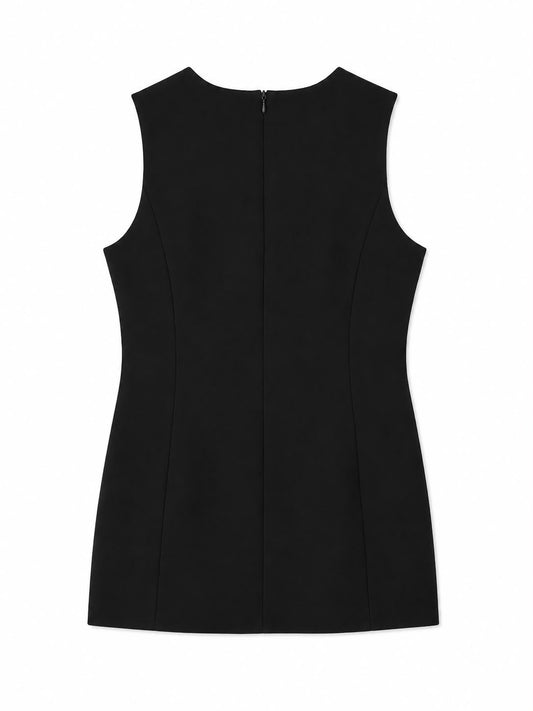 Zara Sleeveless Fit & Flare Mini Dress, Black – Size 14