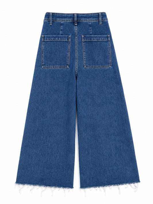 Zara High Waist Wide Leg Denim Jeans – Size 6
